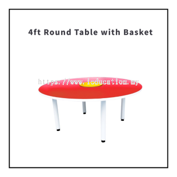 Q019  4ft Round Table with Basket