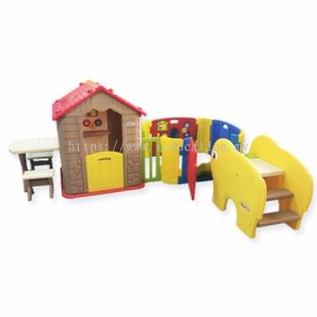 HN-706P2 Haenim my First Play House + Play Yard + Mini Coco Slide