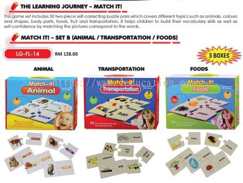 LG-FL-14 Match it - Set B Animal / Transportations / Food (3 set)