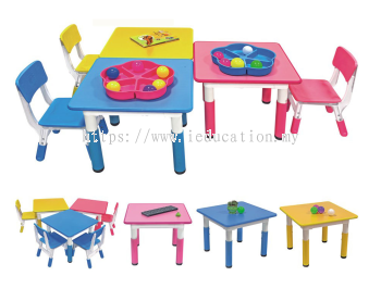 K2331 Candy Square Plastic Table (Adjustable)	