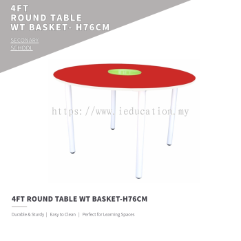 Q019H  4ft Round Table with Basket (H:76cm)