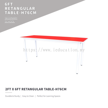 Q027H 2ft x 6ft Retangular Table (H:76cm )