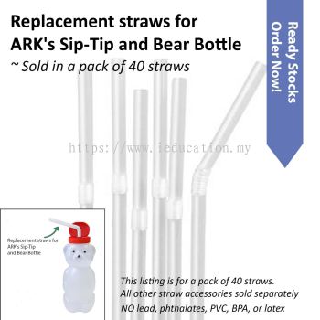 Replacement straws for ARK's Sip-Tip and Ark's Bear Bottle