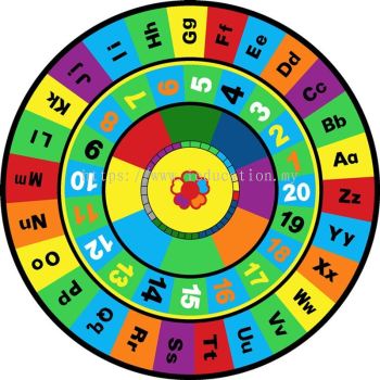 ZTC018  Carpet - Rainbow Alphabet & Numbers (Dia:2m) 