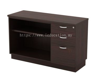 Q-YOP7123 Open Shelf + Fixed Pedestal 2D1F  1200W x 450D x 750H