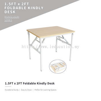 Q032SFL Foldable Single Wood Top Kindly Desk