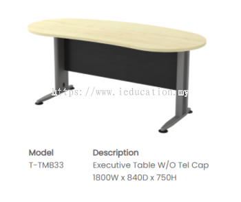 TMB33 Executive Table W/O Tel Cap