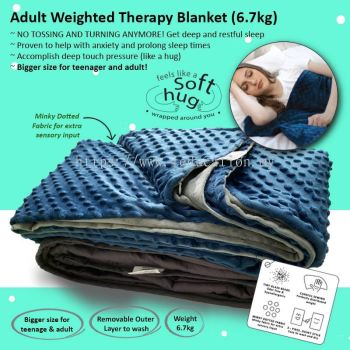 Adult Weighted Compression Therapy Blanket (6.7kg) ~ Helps With Anxiety & Prolong Sleep Times