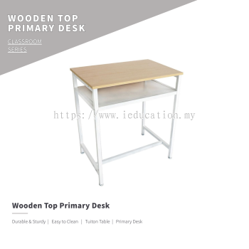 QS08 Single Wood Top Primary Desk