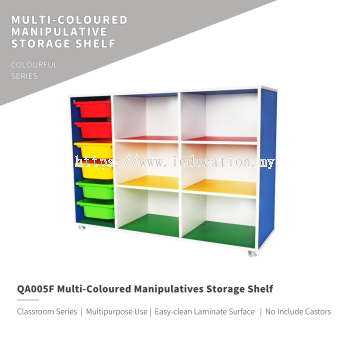 QA005F Multi-Coloured Manipulatives Storage Shelf