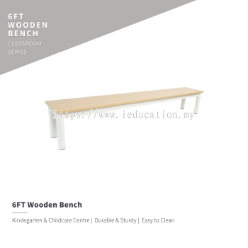QS010  Wooden Long Bench 6Feet