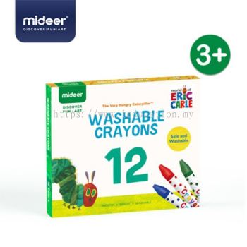 MD4107 Mideer X Eric Carle The Very Hungry Caterpillar Washable Crayons - 12 Color