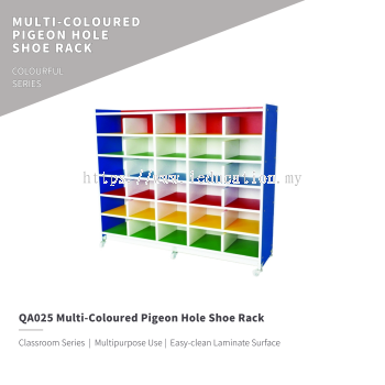 QA025 Multi-Coloured Pigeon Hole Shoe Rack