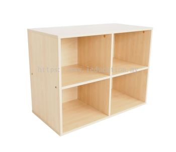 QWA044 Low 4 Compartment Cubby Shelf