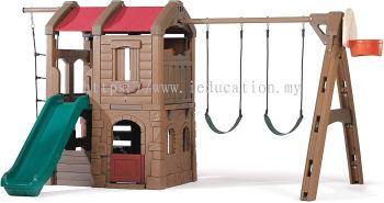 XPA001 Country Home Double Deck Swings & Slide