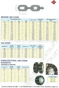 Medium Link/ G43/ Stainless Steel Chains