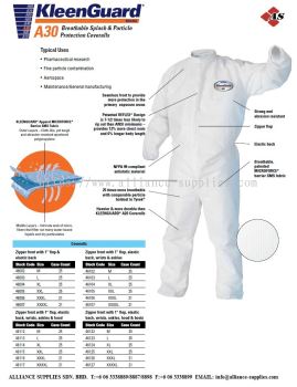 Kleenguard A30 Breathable Splash & Particle Protection Coverall