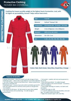 Dupont(USA) NOMEX IIIA Flame Resistant Coverall