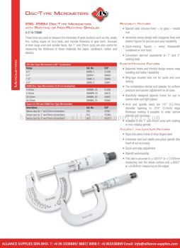 STARRETT Disc-Type Micrometers