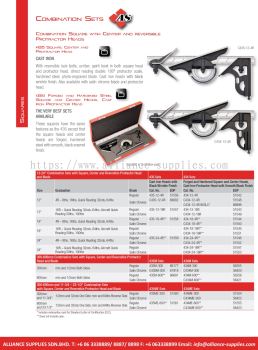 STARRETT Combination Squares with Center and Reversible Protractor Heads