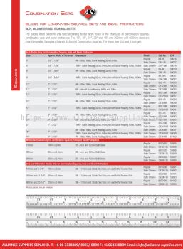 STARRETT Blades for Combination Squares, Sets and Bevel Protractors