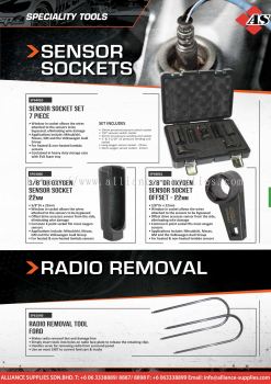 SP TOOLS Sensor Sockets & Radio Removal