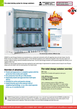 DENIOS Fire rated Shelving System For Storage Containers