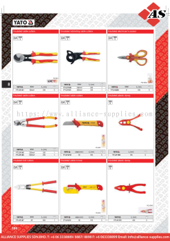 YATO Insulated Cable Cutters / Insulated Ratcheting Cable Cutters / Insulated Electricians Scissor
