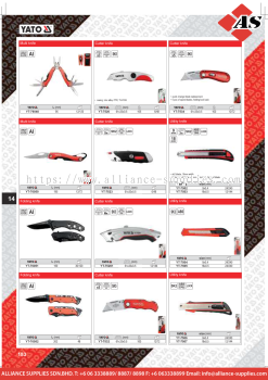 YATO Multi Knife / Cutter Knife / Utility Knife / Folding Knife / Spare Blades / Window Scraper