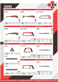 YATO Scraper / Hacksaw Frame / Hacksaw Frame Blade / Bow Saw / Spare Blades