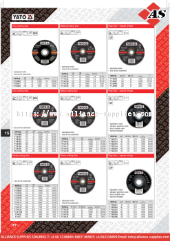 YATO Inox Cutting Disc / Metal Grinding Disc / Flap Disc - Regular Shape / Metal Cutting Disc