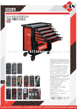 YATO Service Tool Cabinet With Tools YT-55292