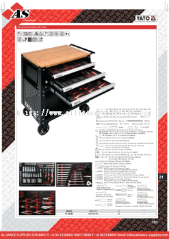 YATO Service Tool Cabinet With Tools YT-55280