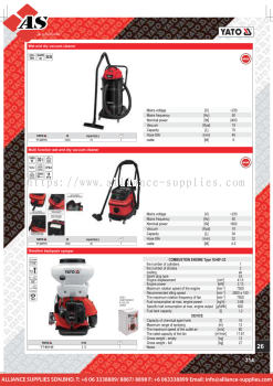 YATO Wet & Dry Vacuum Cleaner / Multi-Function Wet & Dry Vacuum Cleaner / Gasoline Backpack Sprayer