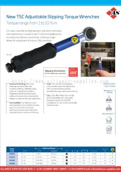 GEDORE New TSC Adjustable Slipping Torque Wrenches - Torque Range from 1 to 10 N.m