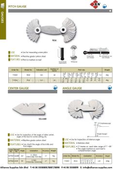 Pitch Gauge/ Center Gauge/ Angle Gauge M28/ W26/ SG-60M/ SG-55I/ AG-22 