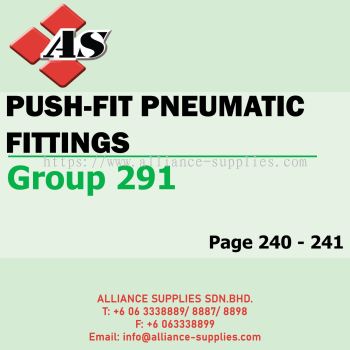 CROMWELL Push-Fit Pneumatic Fittings (Group 291)
