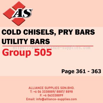 CROMWELL Cold Chisels, Pry Bars, Utility Bars (Group 505)