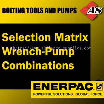 ENERPAC Selection Matrix Wrench-Pump Combinations