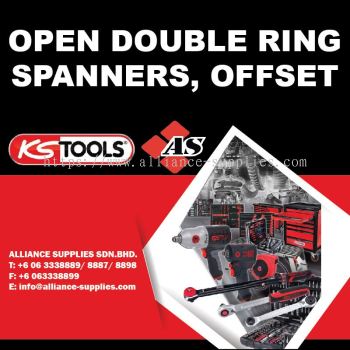 KS TOOLS Open Double Ring Spanners, Offset