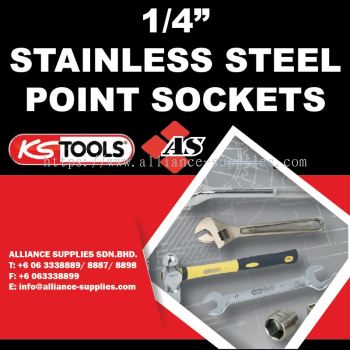 KS TOOLS 1/4" Stainless Steel Point Sockets