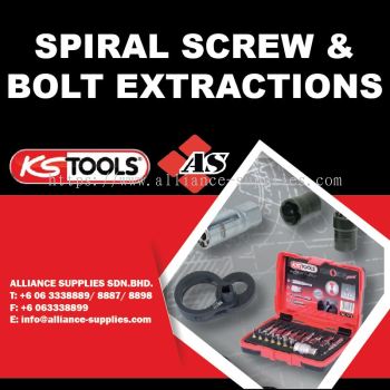 KS TOOLS Spiral Screw and Bolt Extractors