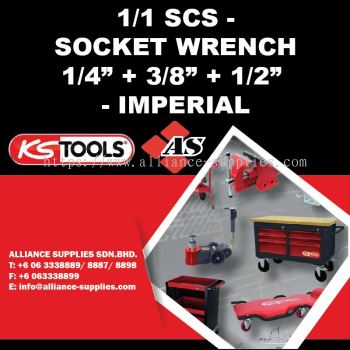 KS TOOLS 1/1 SCS - Socket Wrench 1/4" + 3/8" + 1/2" - Imperial