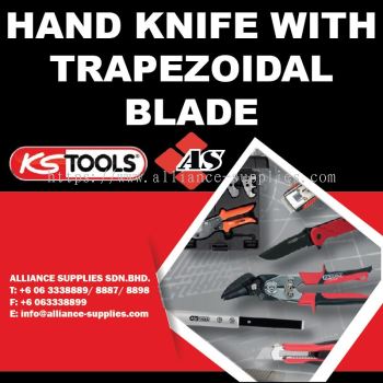 KS TOOLS Hand Knife with Trapezoidal Blade