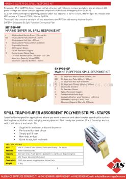 Marine (SOPEP) Oil Spill Response Kit / Spill Trap Absorbent  Polymer Strips - STAP25