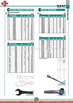 OZAT Flat Open End Striking Wrenches