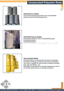 Isophthalic Resin / Orthophthalic Resin / Vinylester Resin