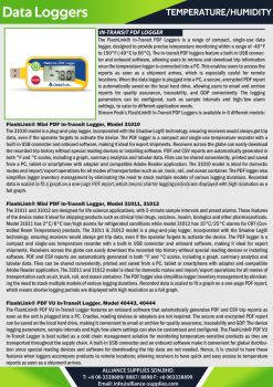 Temperature & Humidity - In-Transit PDF Loggers