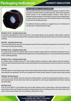 Humidity Indicators - For Containers & Flexible Barriers