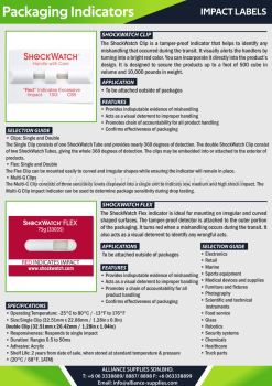 Impact Labels - ShockWatch Clip / ShockWatch Flex